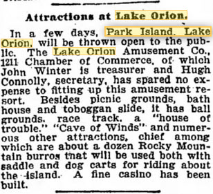 Park Island - OPENING DAY ARTICLE JUNE 15 1904